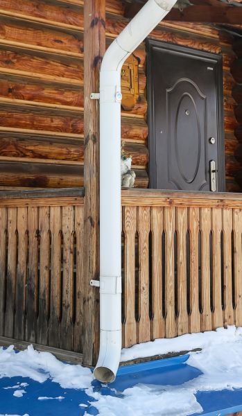 Porch Downspout Installation in Cornelius